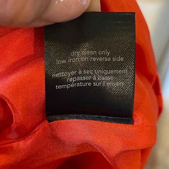 Raoul Acid Red Orange Macrame Cut-In Dress Halter Shift Cotton Silk 4 - Picture 2 of 7